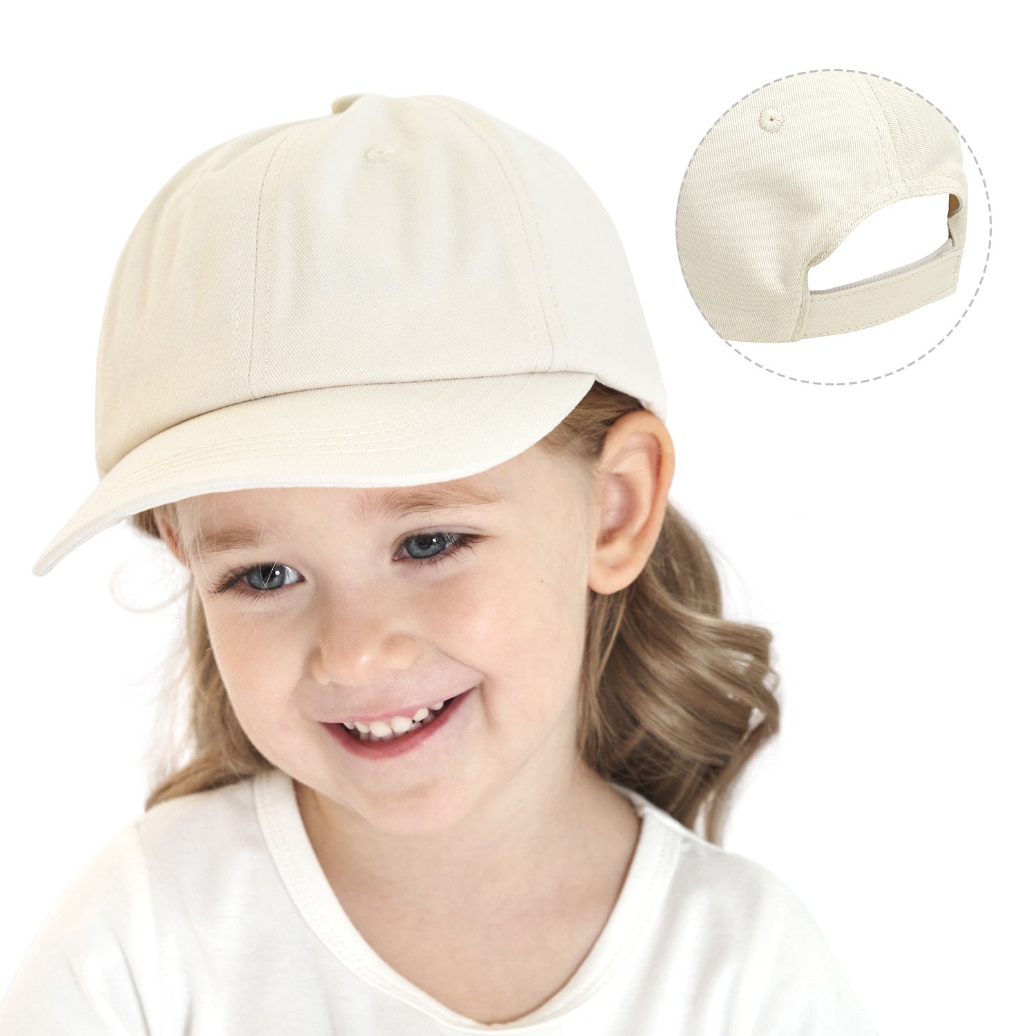 Wholesale Solid Color Curved Brim Kids Baseball Cap ACC-KH-Xiami002