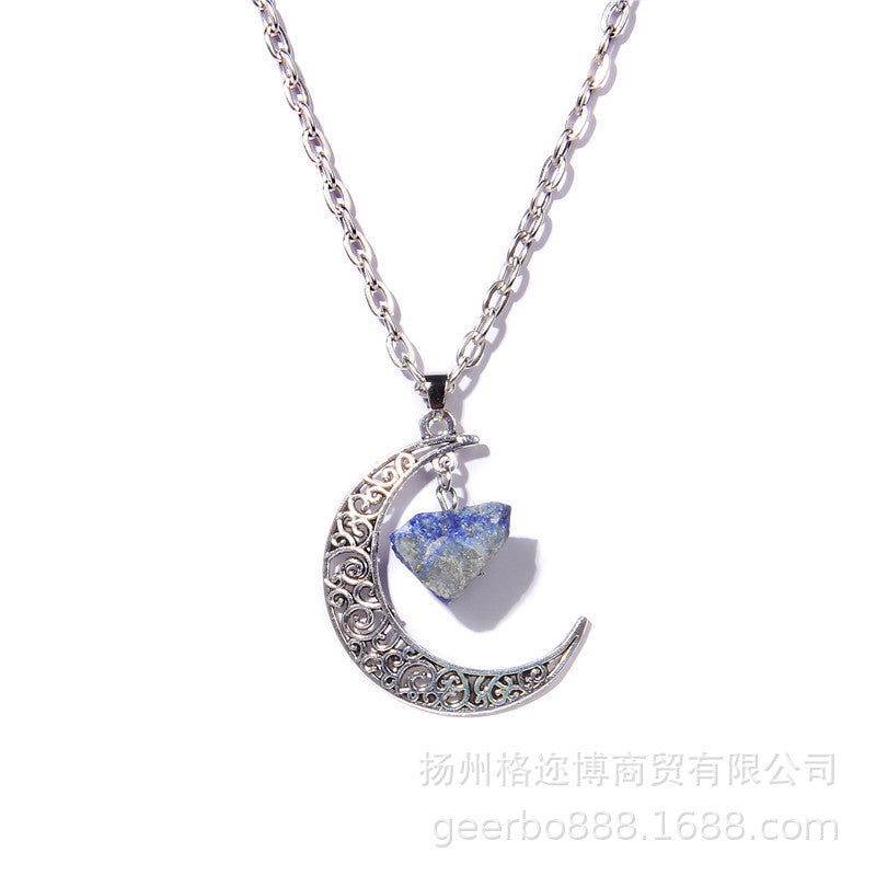 Wholesal women's alloy moon pendant fashion necklace