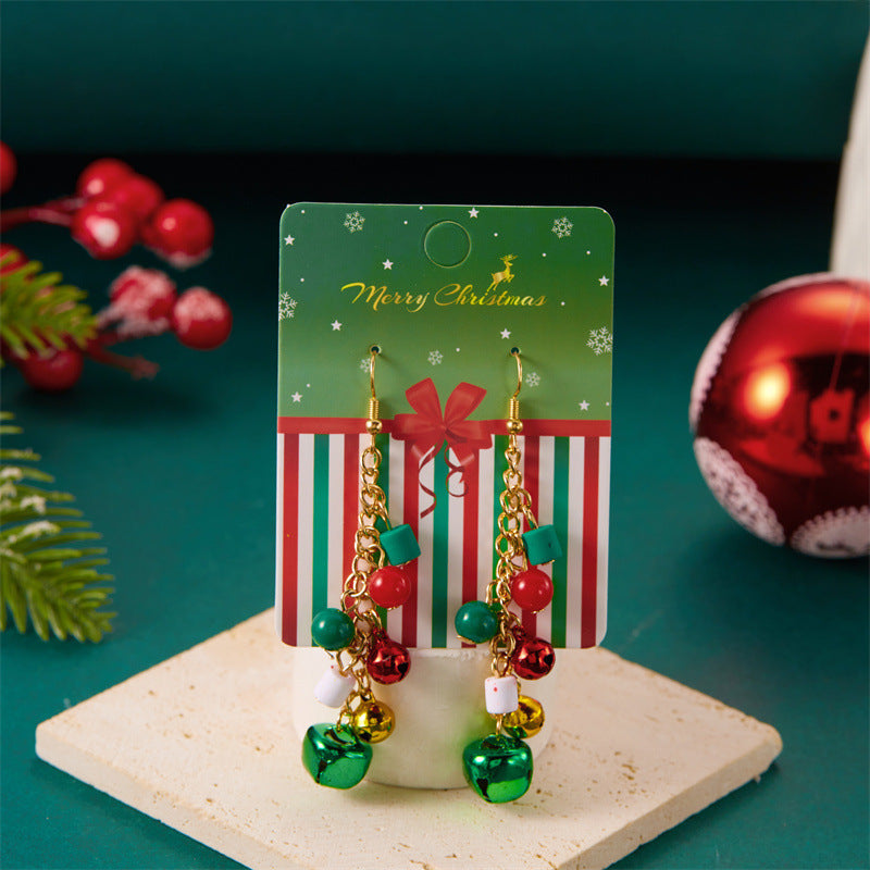 Wholesale Christmas Colorful Bell Earrings ACC-ES-YingHao011