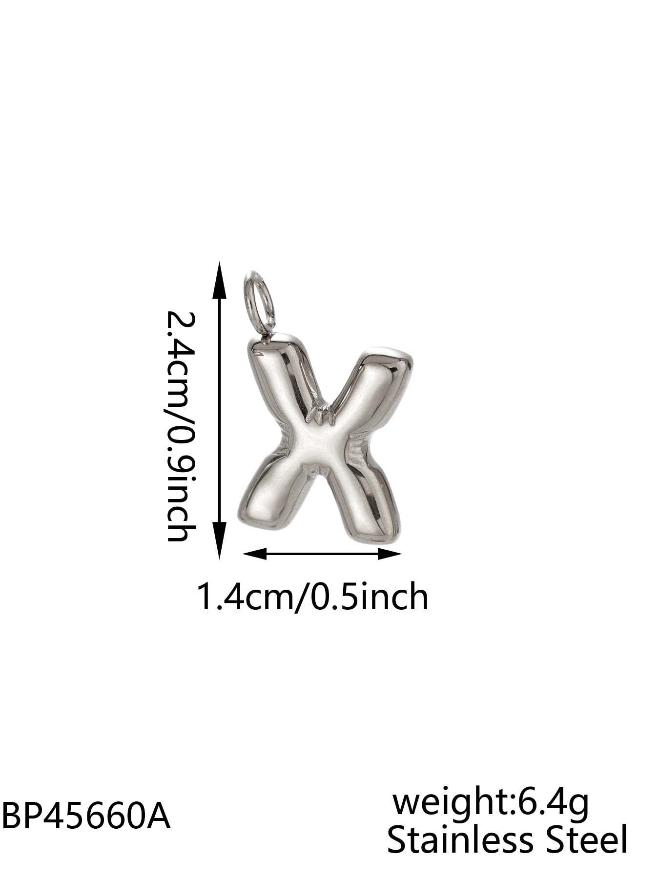 Wholesale Stainless steel bubble 26 letter pendant