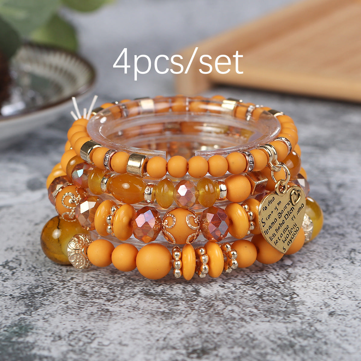 Wholesale Bohemian Retro Ethnic Style Heart Pendant Bracelet ACC-BT-Lijie004