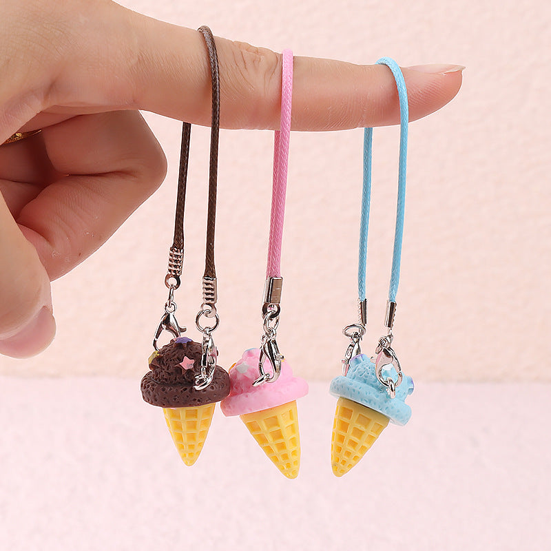 Wholesale Cute cartoon mini ice cream cone doll accessories