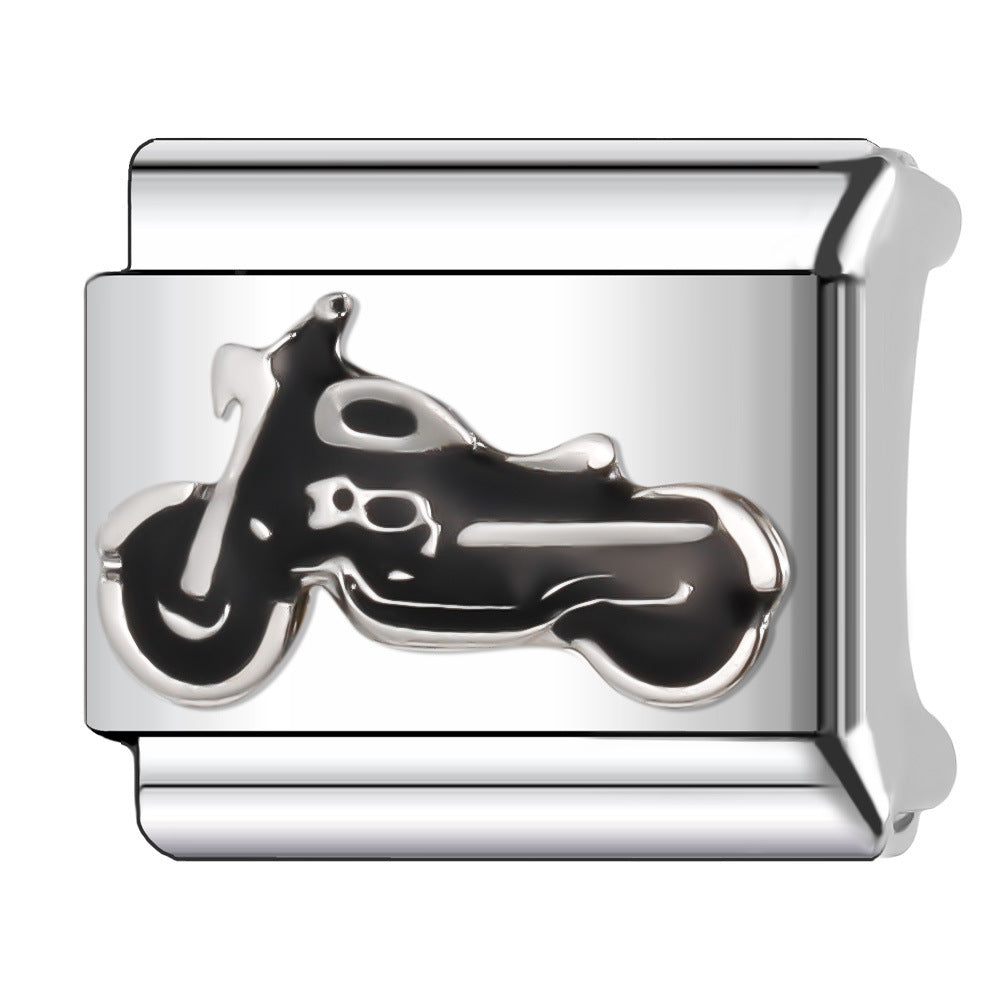 Wholesale Italian Charm Bracelet 9mm DIY Splicing Diamond Light Luxury Series Stainless Steel Composable Bracelet