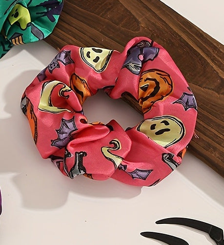 Wholesale Halloween Triangle Bandana Streamer Hair Scrunchies ACC-HS-Mulin003
