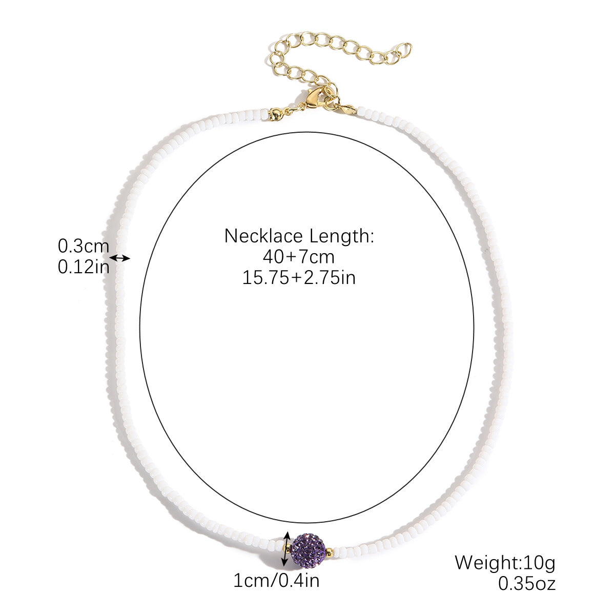 Wholesale  Beaded Necklace Cute Amethyst Natural Stone Beaded l Pearl Necklace suit