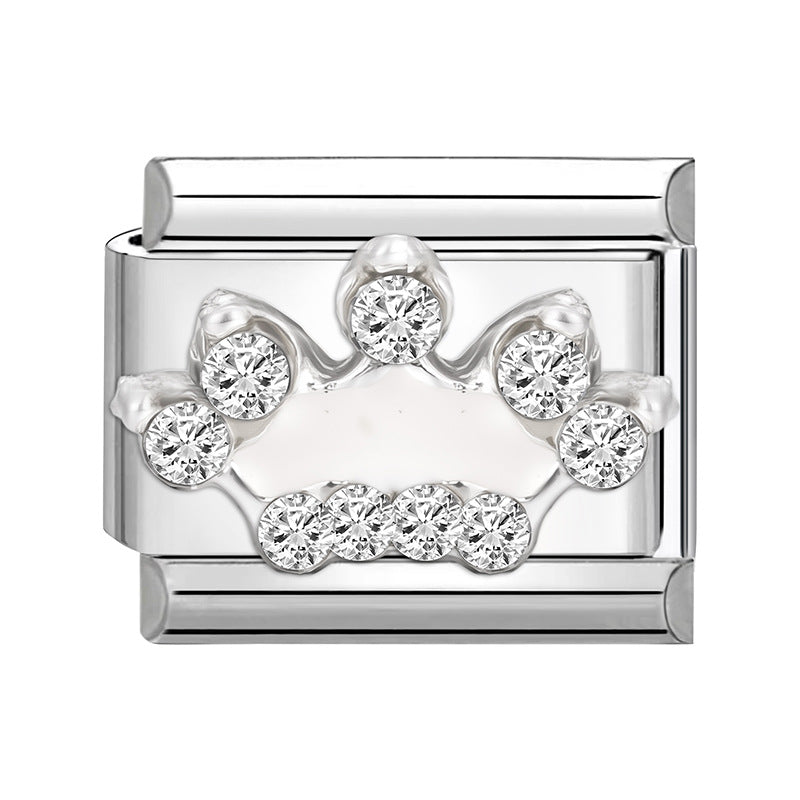 Wholesale  9mm Italian Charm Starter Bracelets DIY square Single Section Creative Stainless Steel Composable Bracelet