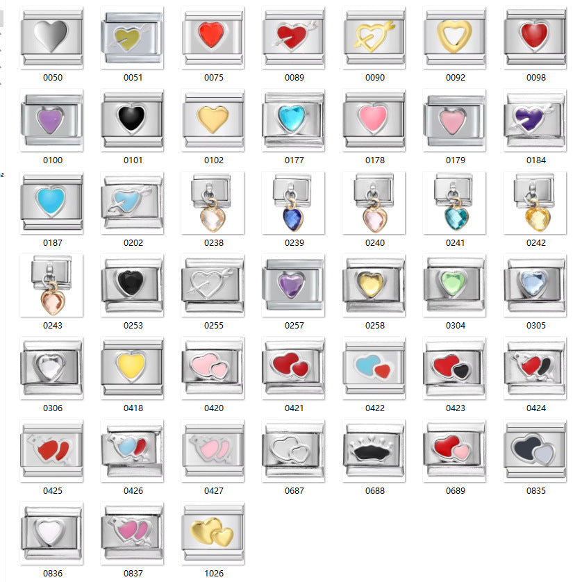 Wholesale Double Heart Gemstone Bracelet,  Stainless Steel Splicing Jewelry Accessory,  Chic Gift for Everyday Wear