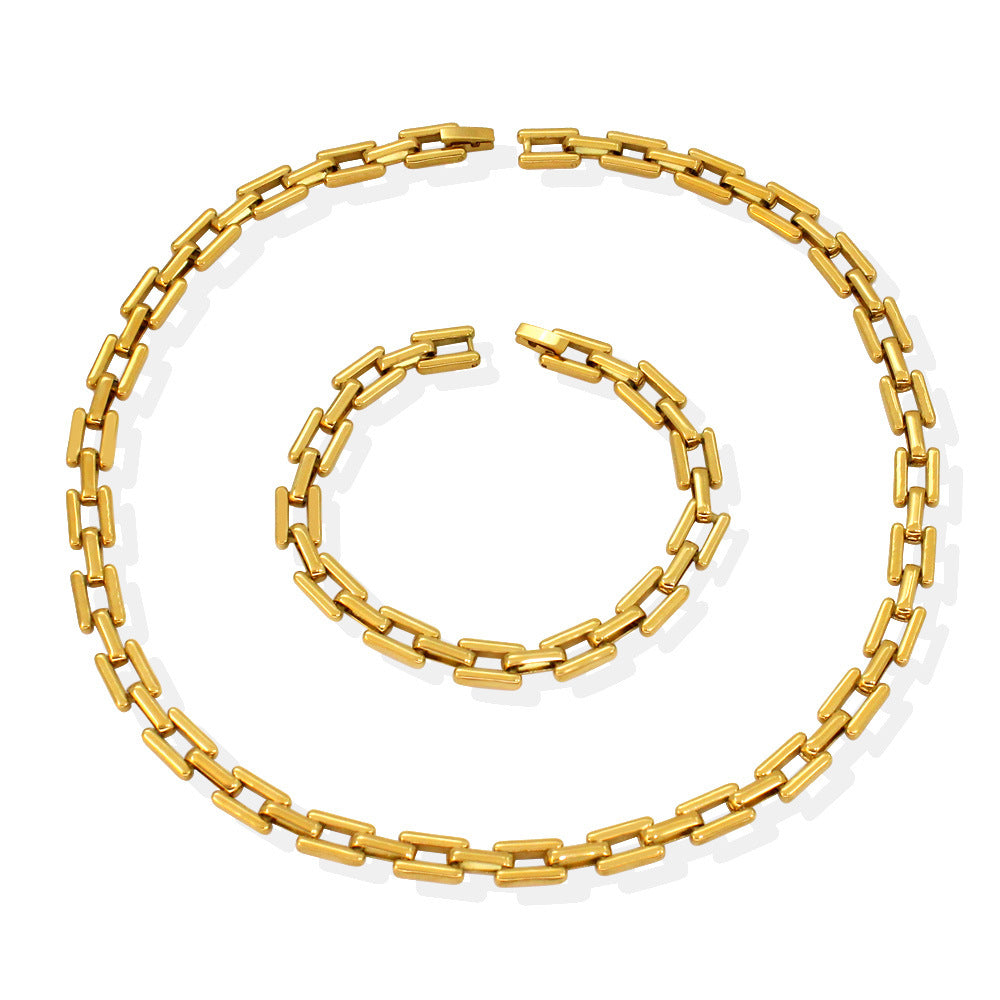 Wholesale Interlocking Stainless Steel Necklace Stainless Steel Bracelets ACC-BT-Yueshi004