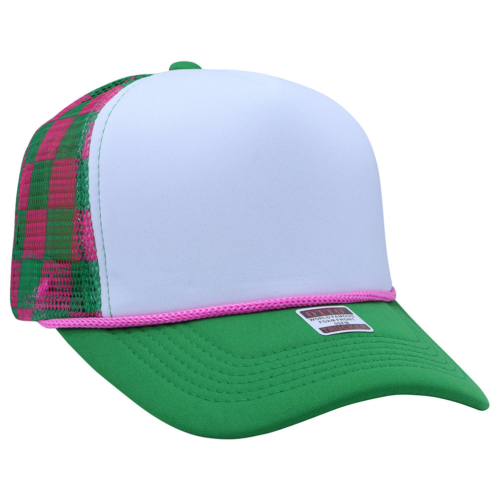 Wholesale Pink Plaid Cow Print Baseball Cap