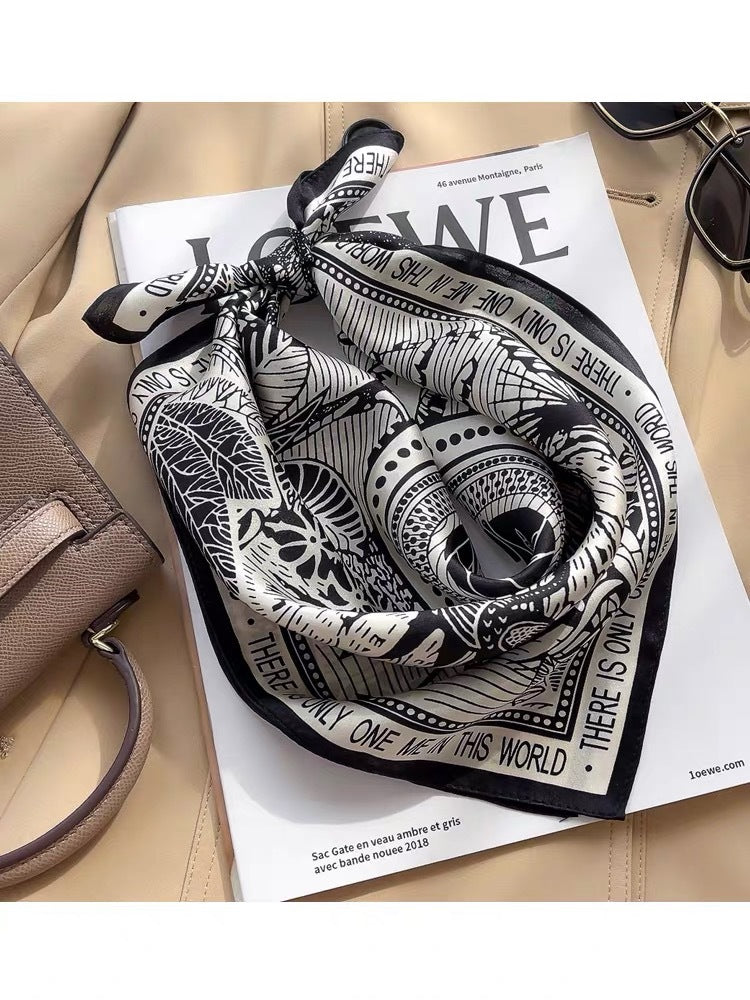 Wholesale versatile high-grade  Silk f 53* 53cm Large Square  Scarf