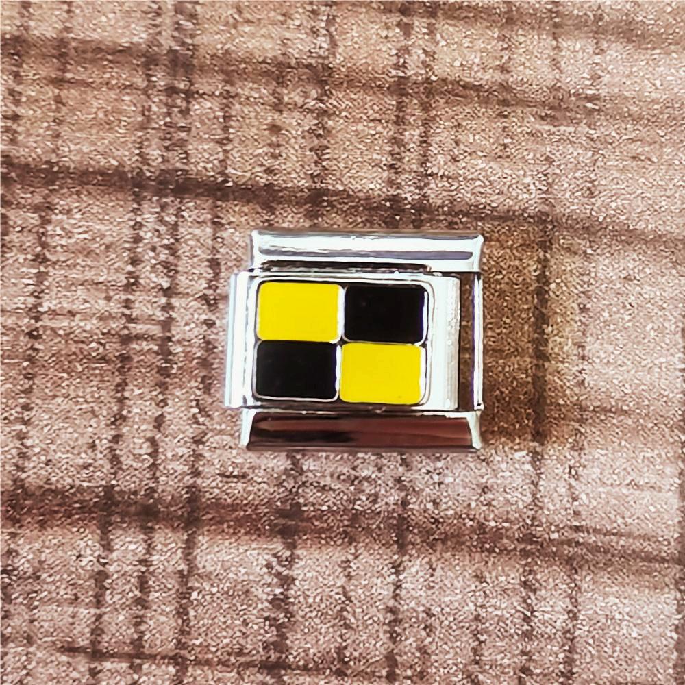 Wholesale 2pcs Italian Charm Bracelet 9mm DIY Splicing Removable Stainless Steel Flag Series Composable Bracelet ACC-BT-XY043