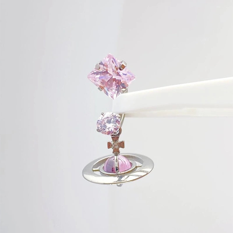 Wholesale  Super Flash Star Track Flash Diamond Horseshoe Ring Earrings