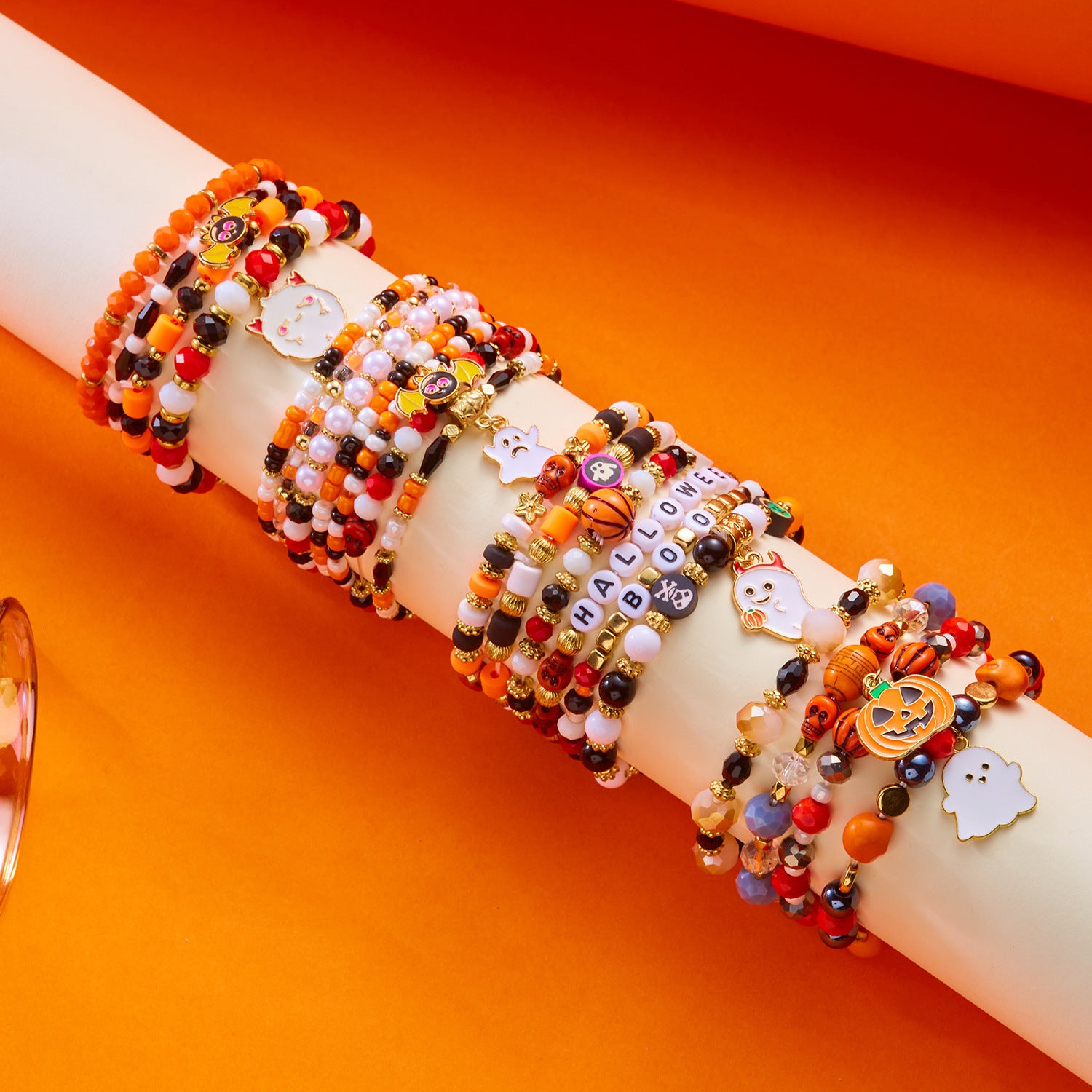 Wholesale Halloween Bracelet Bat Pumpkin Spider Pendant Bracelet