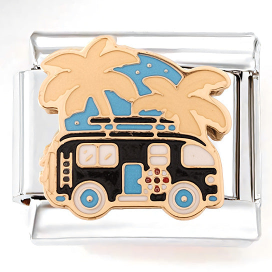 Wholesale DIY stainless steel bracelet little fox skull holiday style module bracelet