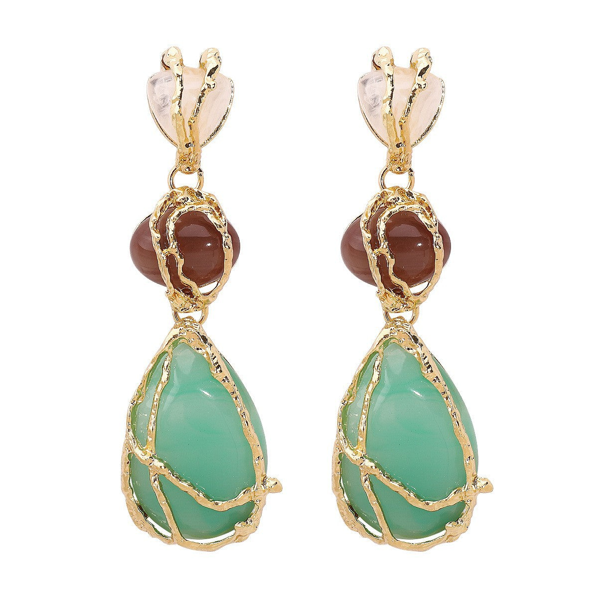 Wholesale  Retro Personalized Irregular Alloy Earrings