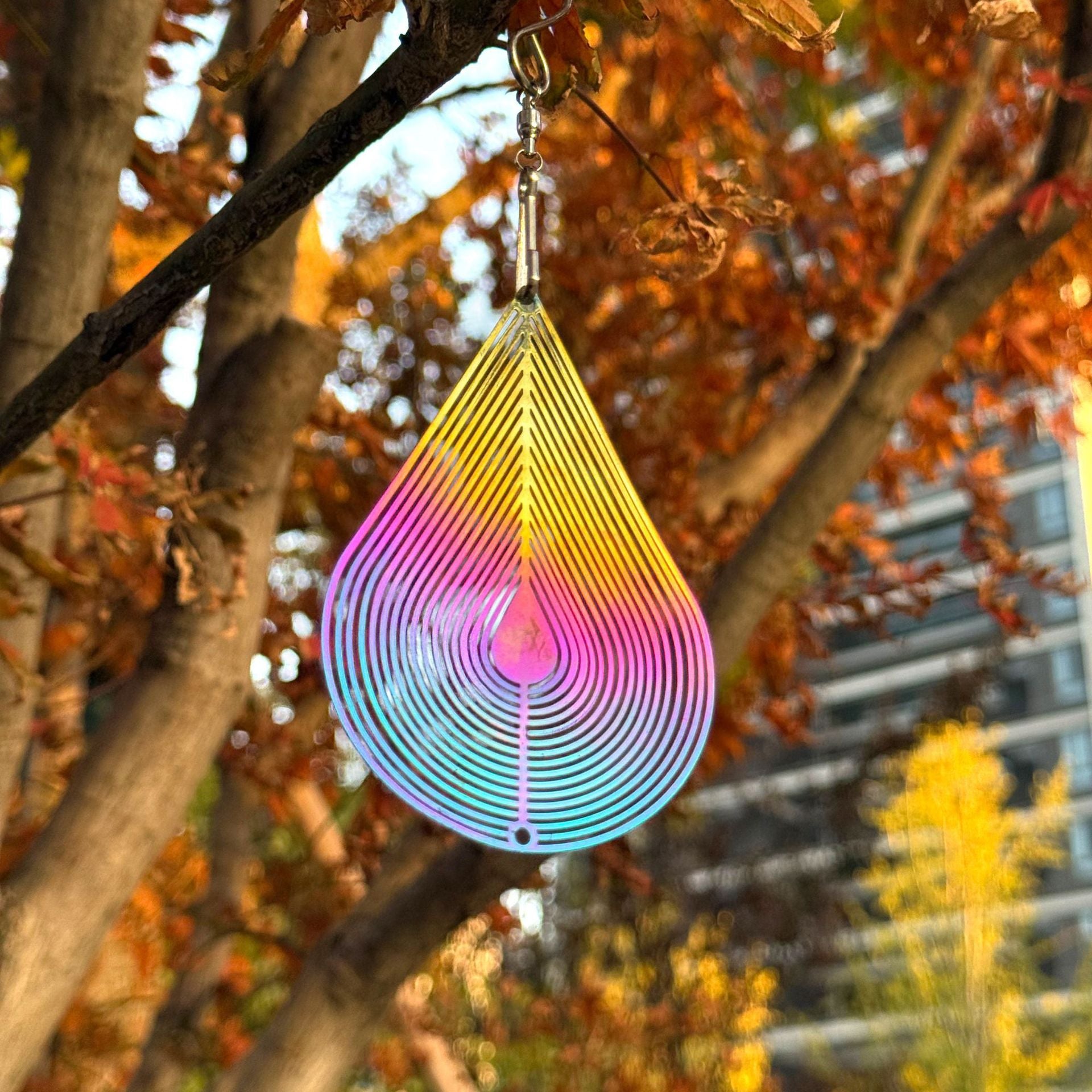 Wholesale 3D Rotating Butterfly Heart Wind Chime