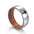 Wholesale inner ring inlaid rosewood titanium steel men's ring
