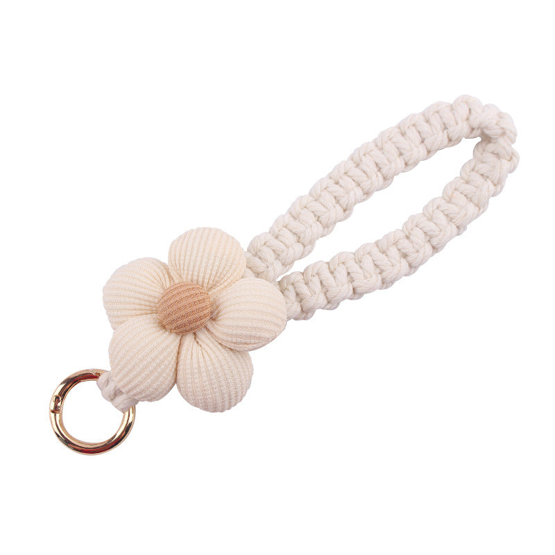 Wholesale Floral Cotton Hand-woven Lanyard Keychain ACC-KC-GuangTian085