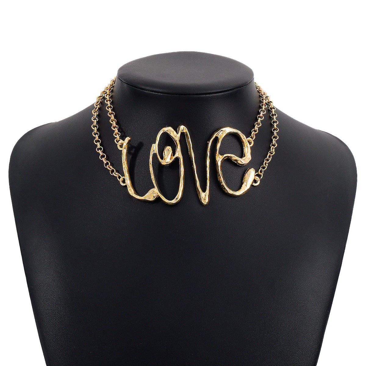 Wholesale exaggerated letters cool whisper retro necklace