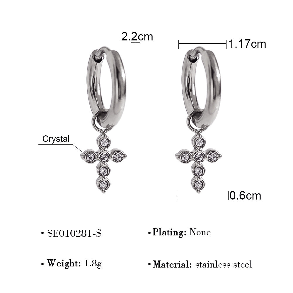 Wholesale Heart Diamond Series Retro Earrings