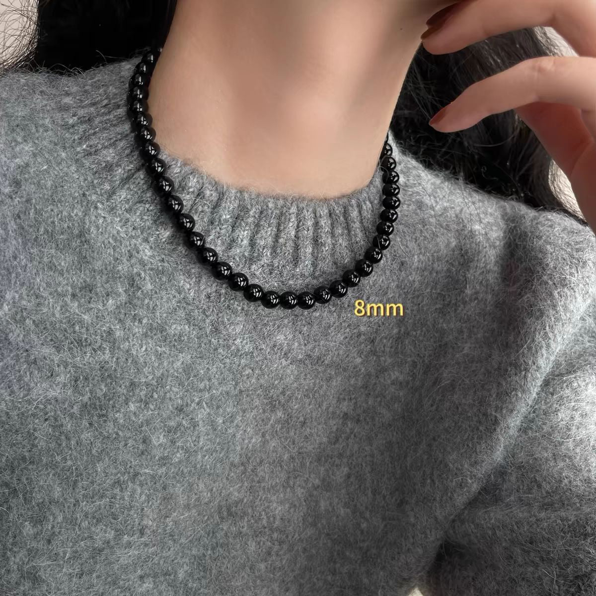 Wholesale Black Pearl Magnetic Buckle Necklace