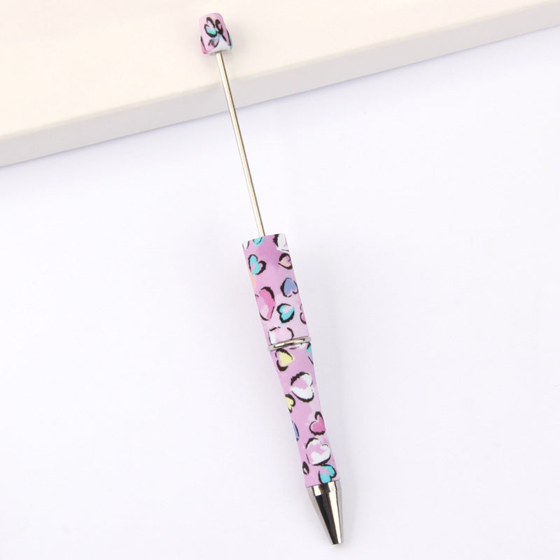 Wholesale Beadable Pens Leopard Print Floral Cow Independence Day Print DIY Beaded Pens ACC-PN-JinBN015