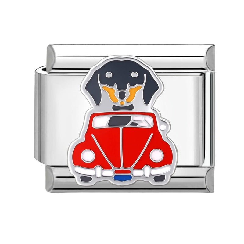 Wholesale Italian Charm Bracelet 9mm DIY Splicing Cute Creative Stainless Steel Composable Bracelet