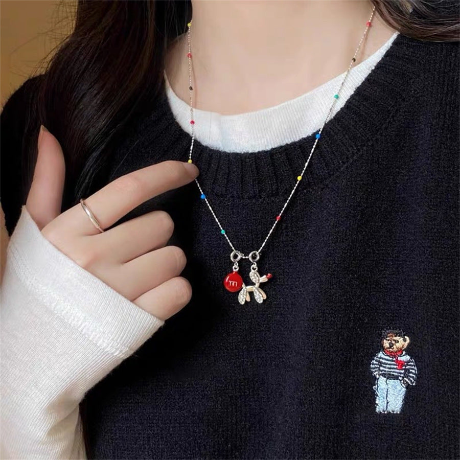 Wholesale Puppy Necklace Animal Pendant  Unique New Sweater Chain