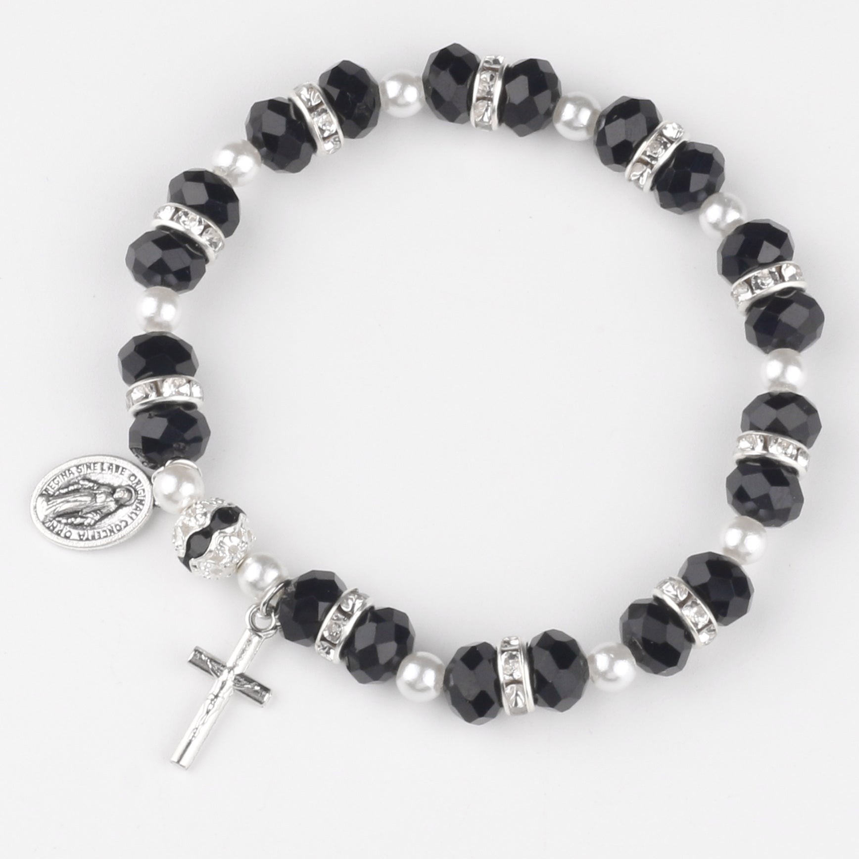 Wholesale Crystal Cross Stretch Beaded Bracelet