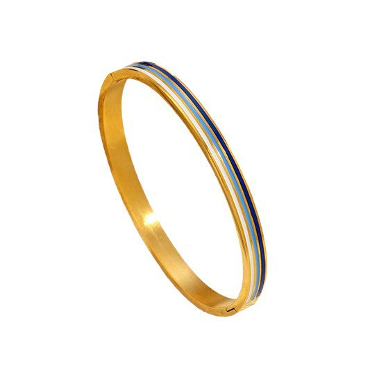 Wholesale colored titanium steel enamel bracelet