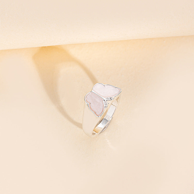 Wholesale Alloy Butterfly Ring All-match Ring  Acrylic Jewelry