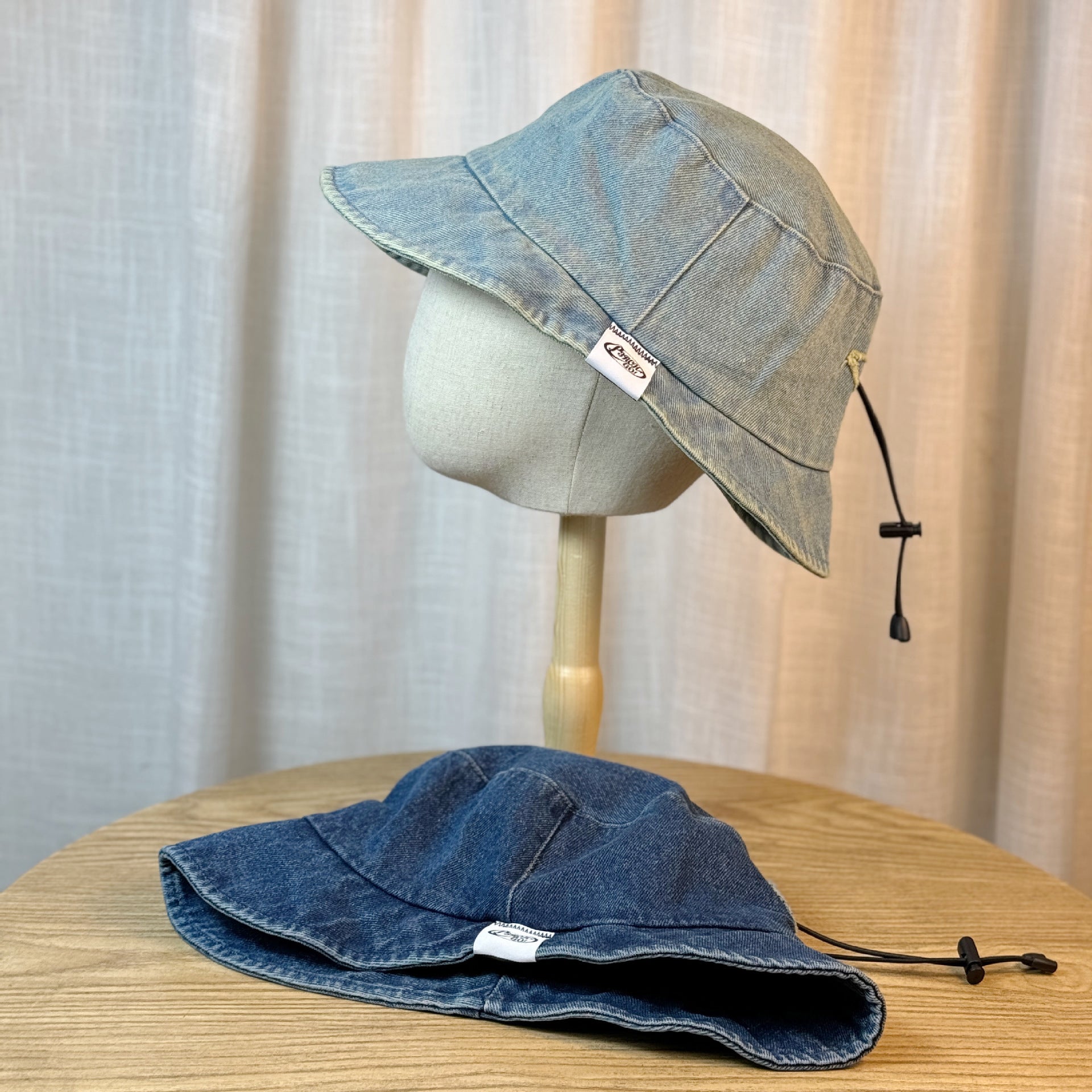 Wholesale Sunshade Fisherman Hat  Denim Sunscreen Hat Bucket Hat