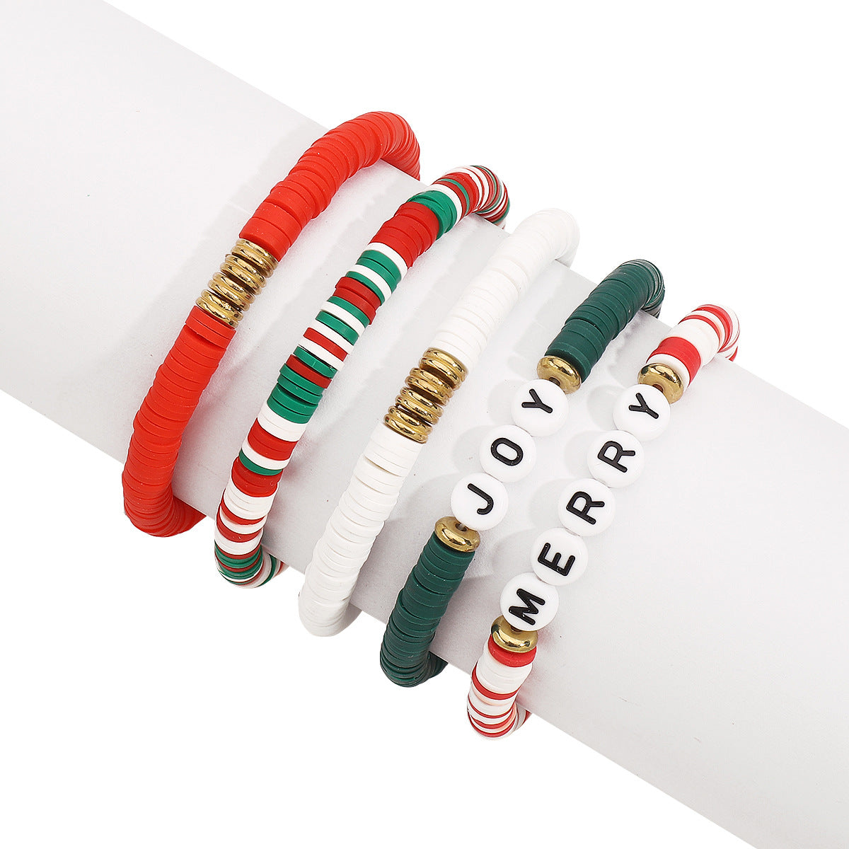 Wholesale Christmas  Woven Colorful Soft y Stretch Bracelet suit Bohemian Letter Bracelet