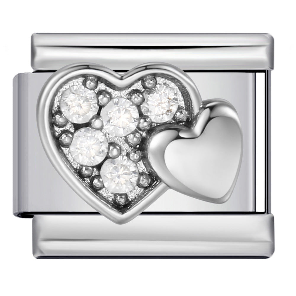 Wholesale Italian Charm Bracelet 9mm DIY Splicing Creative Pattern Series Stainless Steel Composable Bracelet