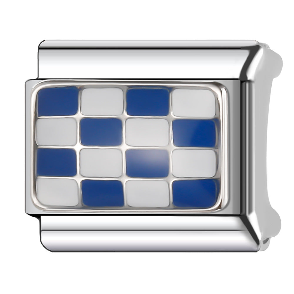 Wholesale Italian Charm Bracelet 9mm DIY Splicing Versatile Grid Series Stainless Steel Composable Bracelet