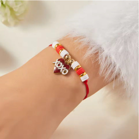 Wholesale Valentine' s Day Xoxo Braided Bracelet