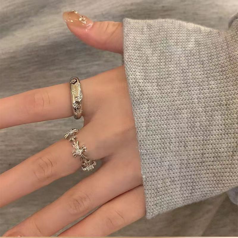 Wholesale Minimalist Silver Zircon Cross Ring Trendy Women S Fashion Accessory For Everyday Wear Or Boutique Resale