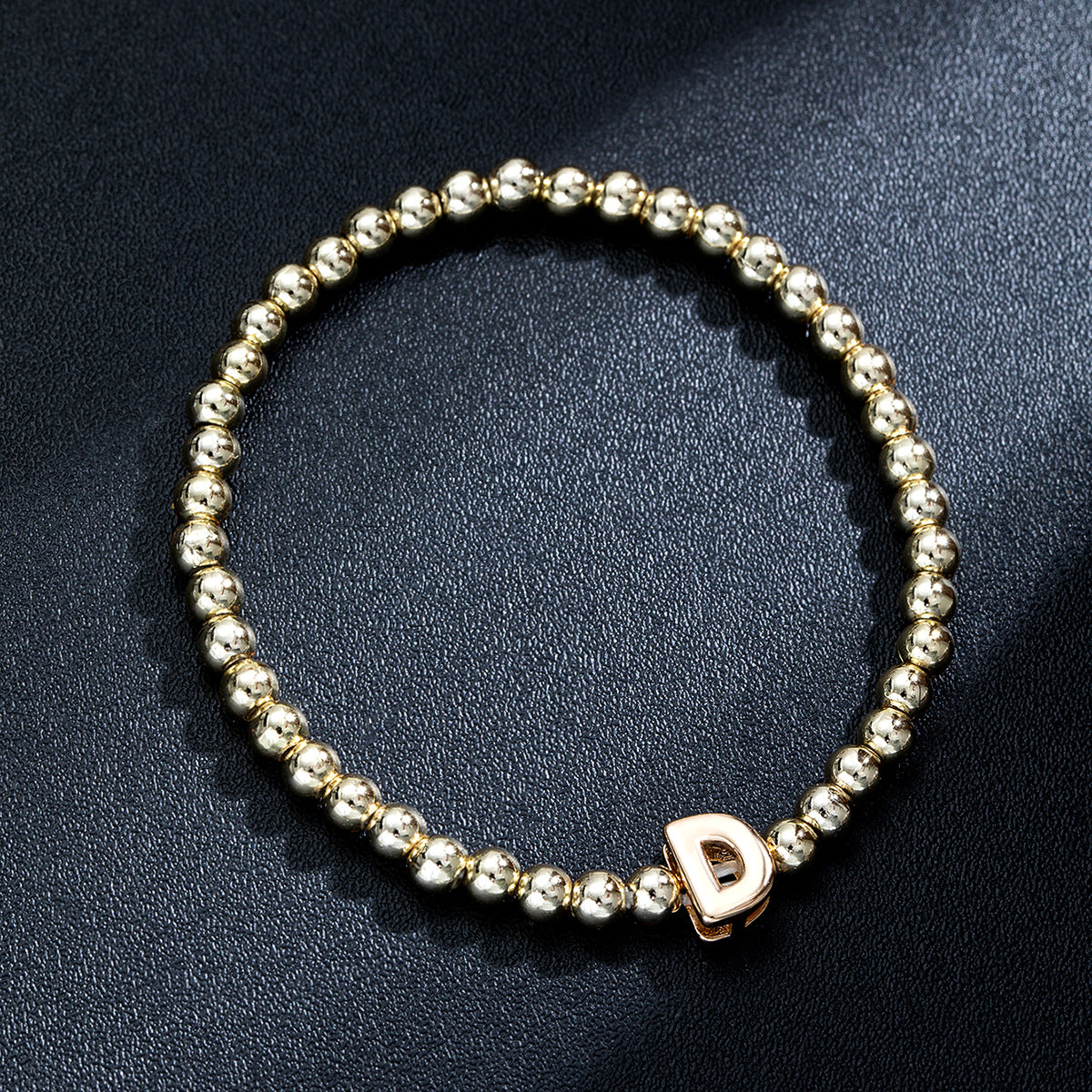 Wholesale Glossy Letter Beaded Elastic Bracelet for Women