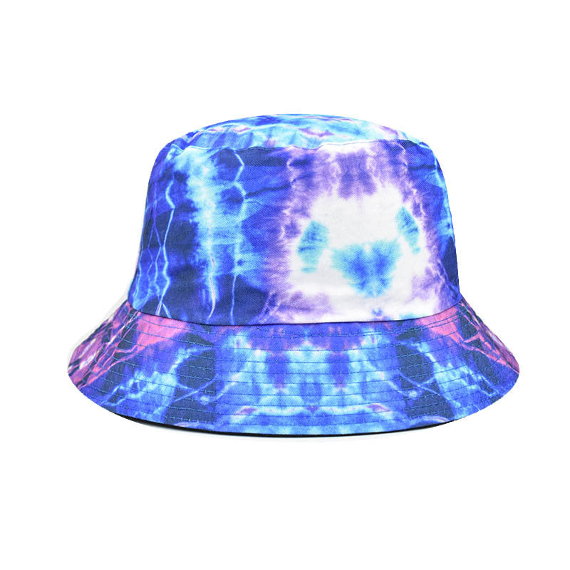 Wholesale Colorful Tie Dye Bucket Hat For Men Women Wide Brim Sun Hat Trendy Summer Fashion Accessory