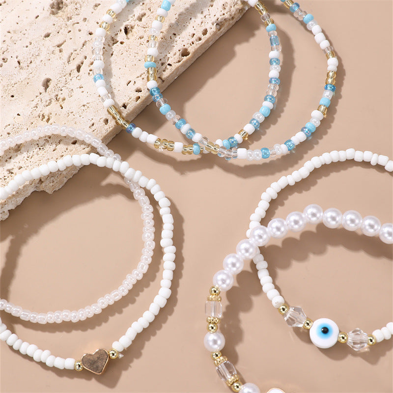 Wholesale  Rice Beads Palm Devil's Eye Bracelet