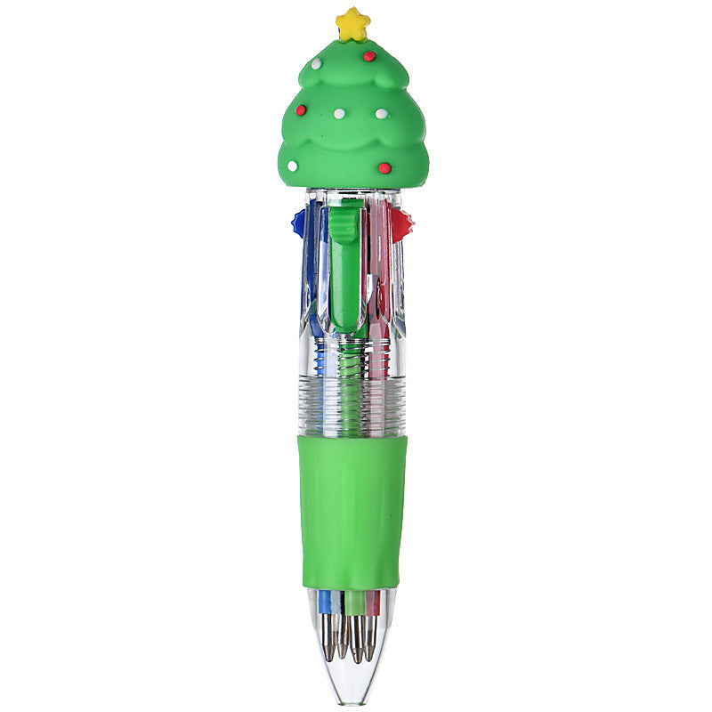 Wholesale Cute cartoon Christmas four-color ballpoint pen