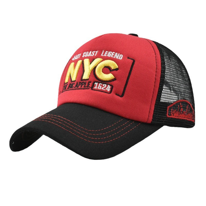 Wholesale NYC embroidery baseball cap men's 3D three-dimensional embroidery net cap