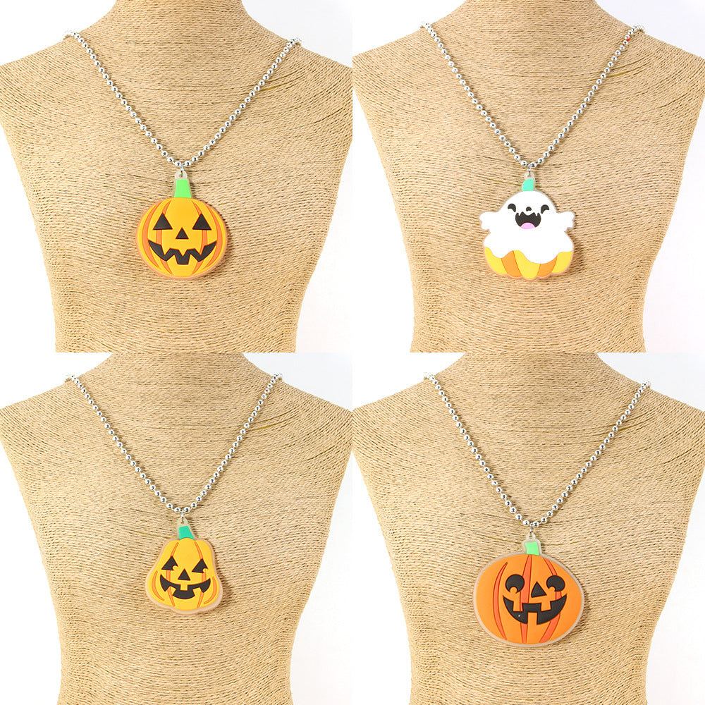Wholesale Pumpkin Halloween PVC Necklaces ACC-NE-Shengh003
