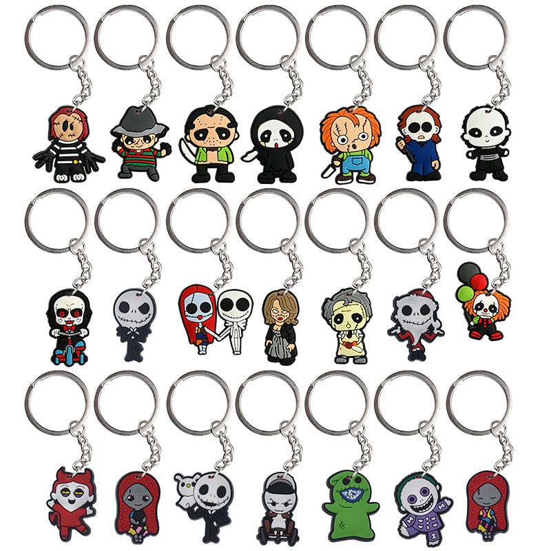 Wholesale Cartoon  PVC Keychain Pendant,  Dark Style Bag Charm for Resale