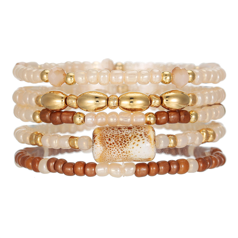 Wholesale Bohemian Summer Stackable Seed Bead Bracelet Colorful Beach Gift Fashion Accessory