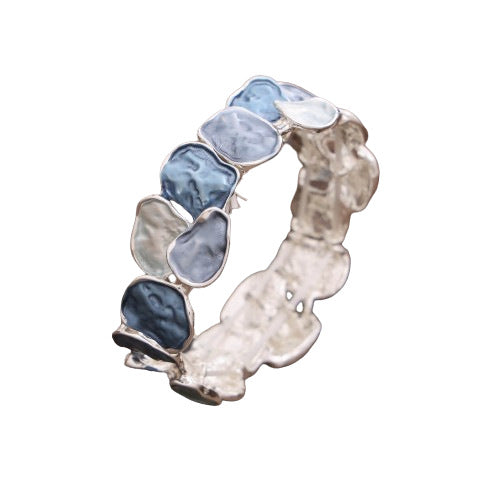 Wholesale  Colorful Geometric Square Alloy Elastic Zinc Alloy Bracelet