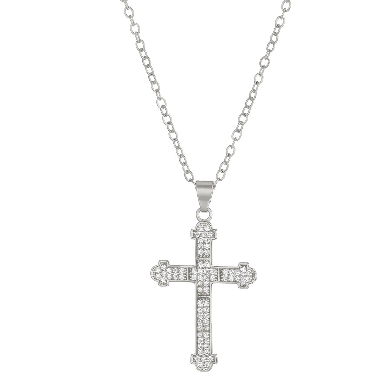 Wholesale Zircon Virgin Cross Necklace ACC-NE-MY004