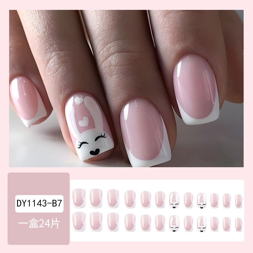 Wholesale 24 Pieces/box Easter Nails Kits Nail Stickers ACC-NS-QXJ005