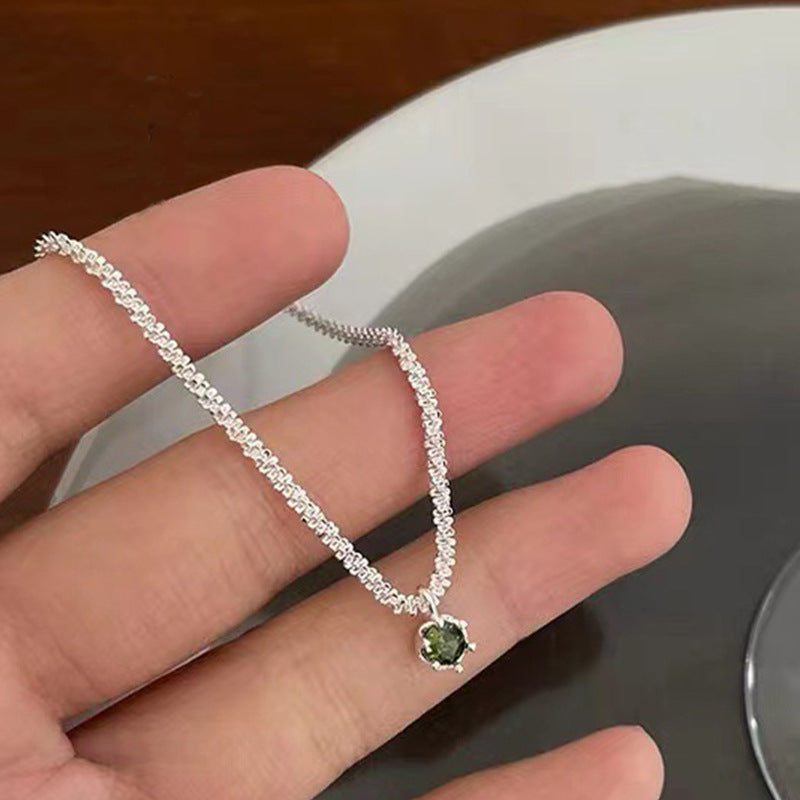 Wholesale Retro Green Alloy Pendant Necklace