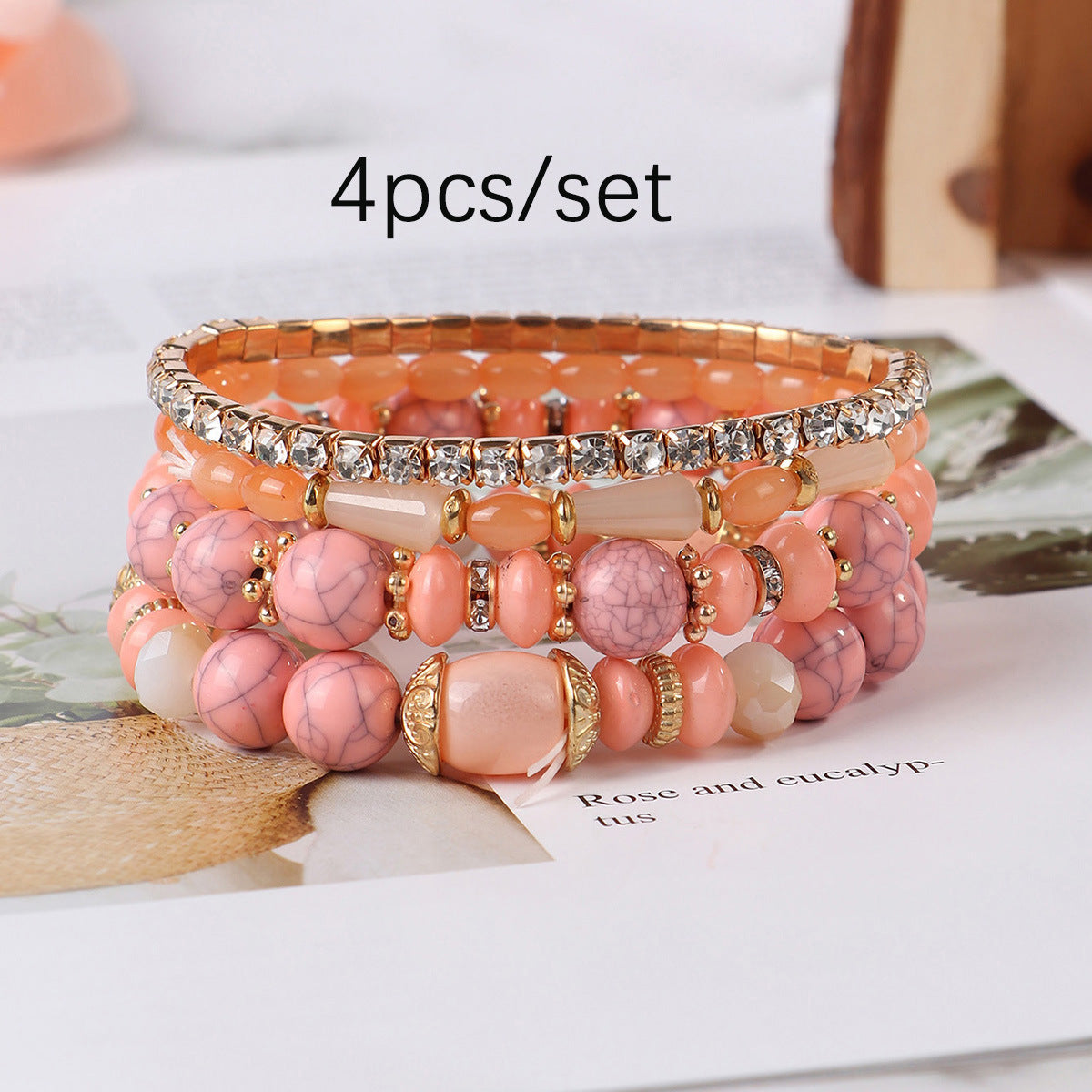 Wholesale Multilayer Bohemian Bead Bracelet Set ACC-BT-Lijie008